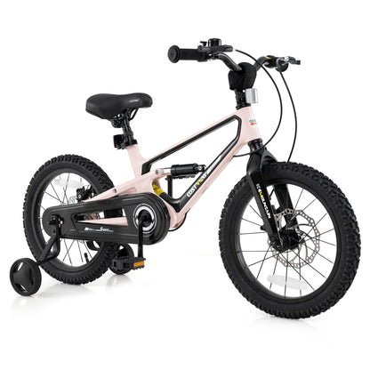 16 Inch Kids Bike Lightweight with Detachable Training Wheels for Aged 4 to 7-16 inches, Pink Kids Bike Pink at Gallery Canada