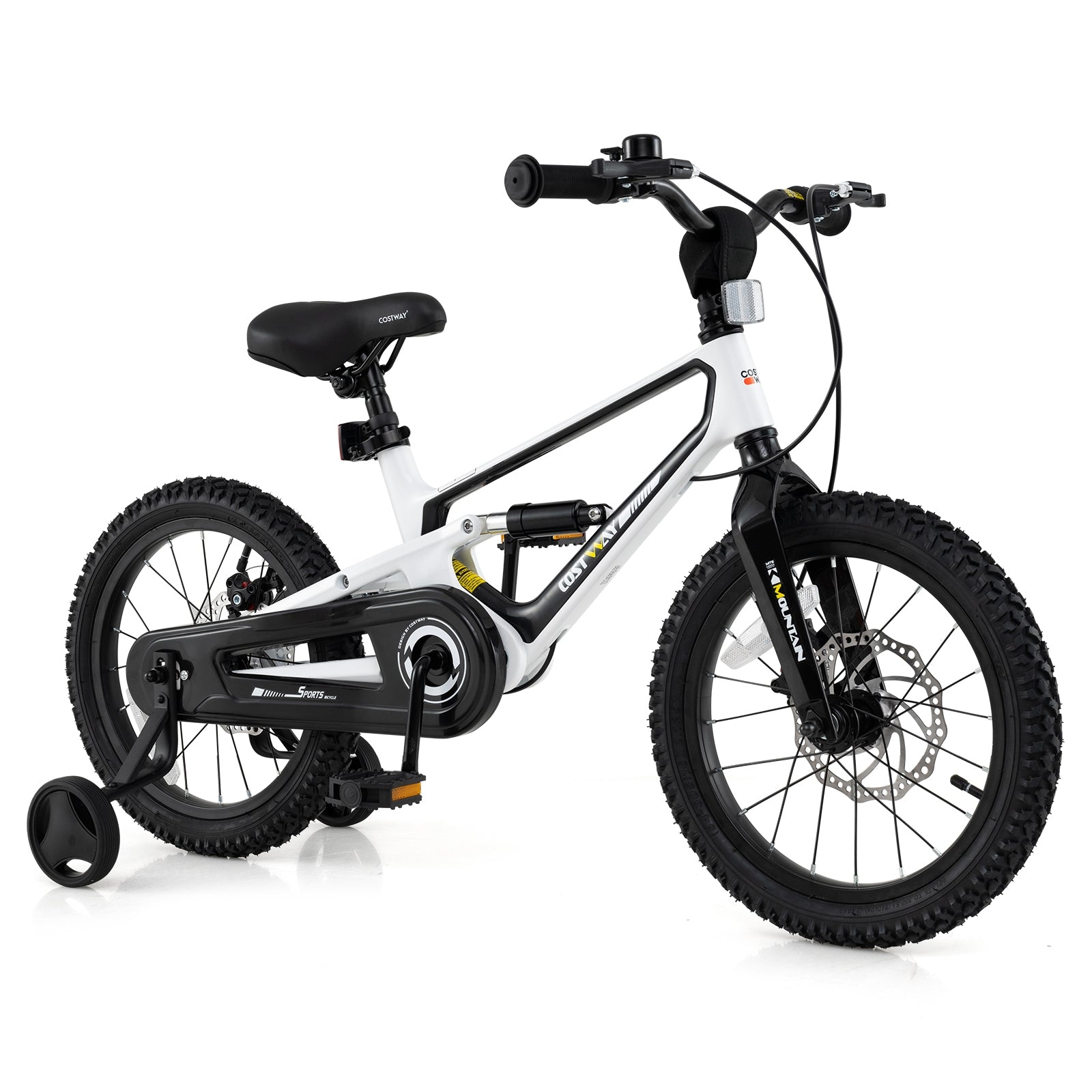 16 Inch Kids Bike, Magnesium Alloy, Adjustable, Aged 4-7, White Kids Bike White at Gallery Canada
