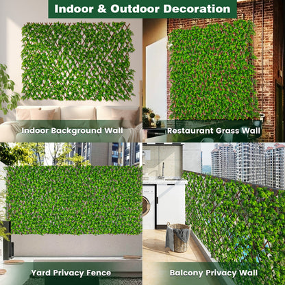 Expandable Fence Privacy Screen, Sun-Protective Artificial Hedge, Green Faux Plants at Gallery Canada