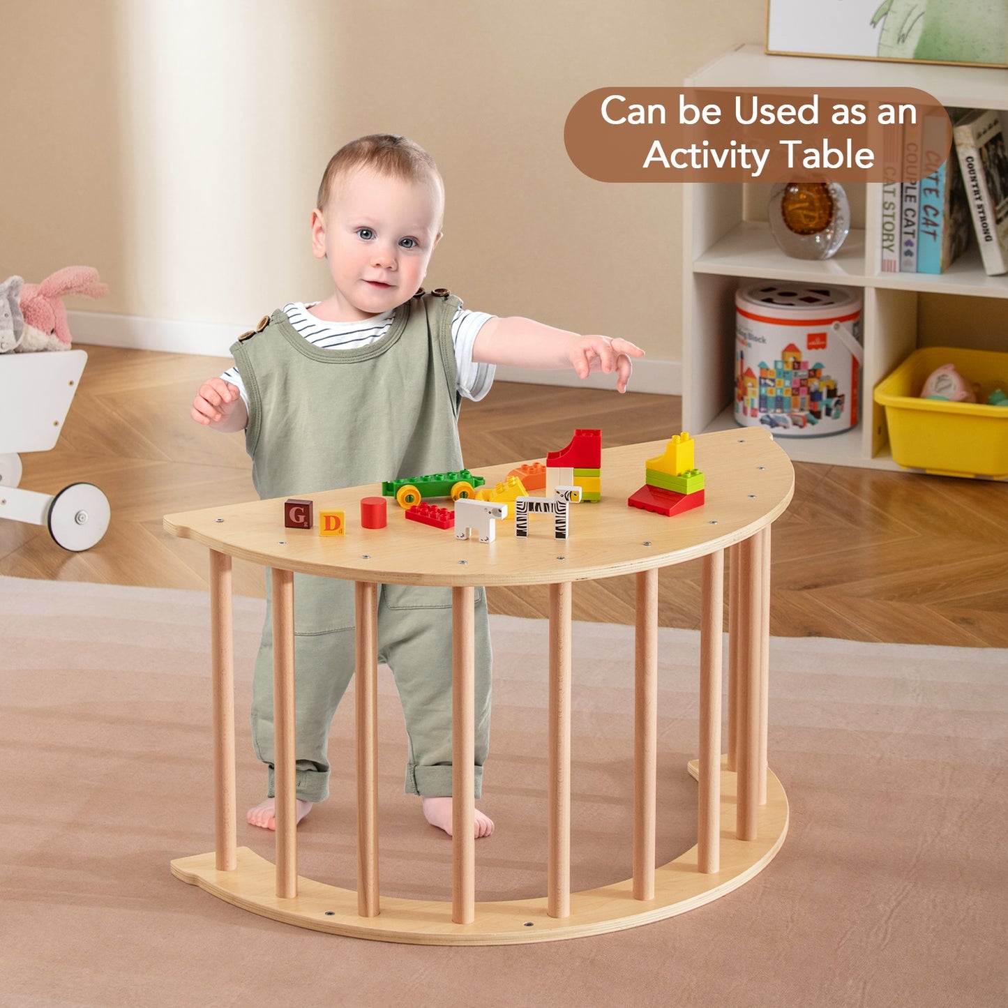 Kids Climbing Arch with Cushion Montessori Arch Climber/Rocker for Toddlers, Coffee Climbers & Slides at Gallery Canada