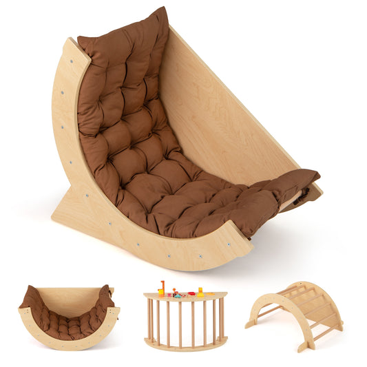 Kids Climbing Arch with Cushion Montessori Arch Climber/Rocker for Toddlers, Coffee Climbers & Slides at Gallery Canada