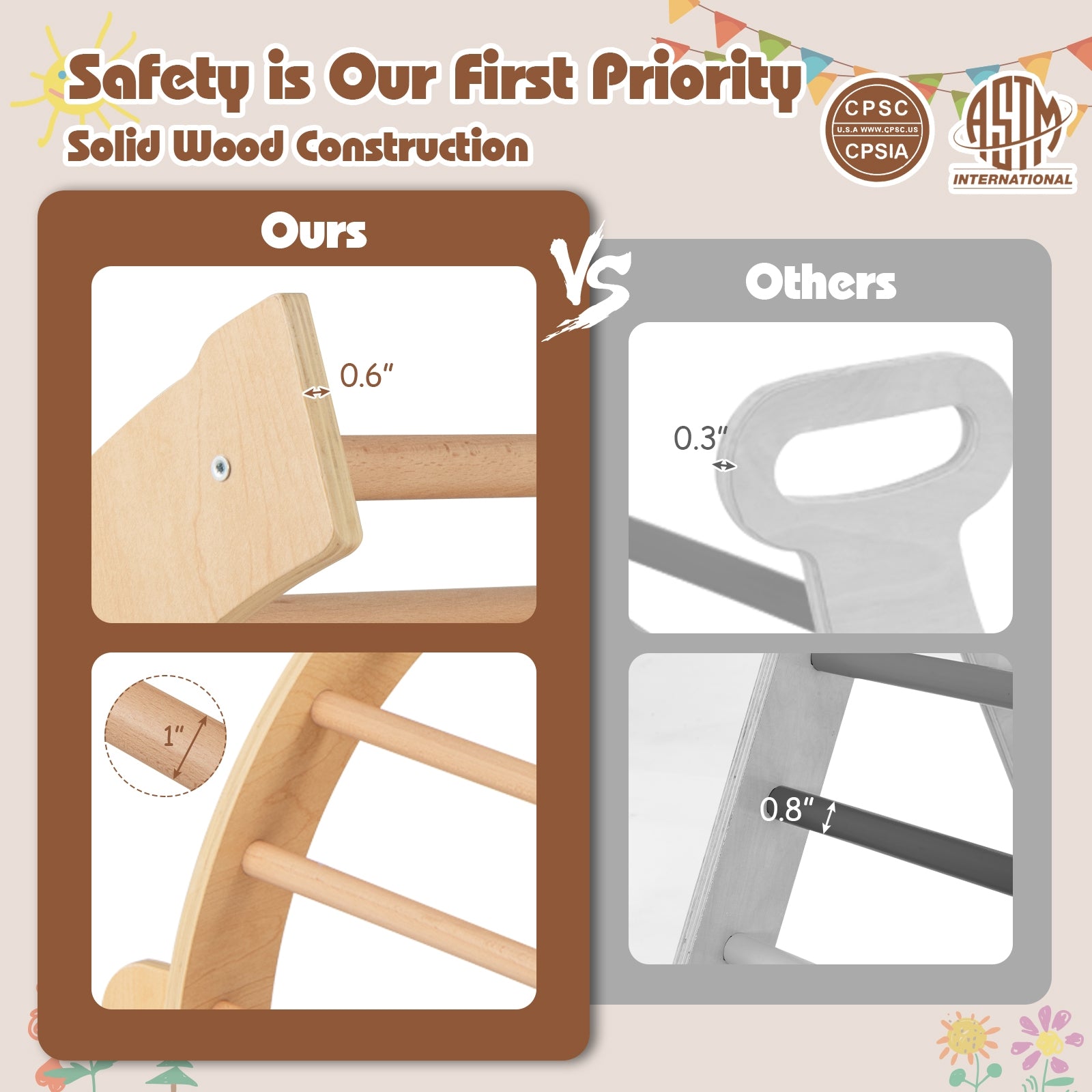 Kids Climbing Arch with Cushion Montessori Arch Climber/Rocker for Toddlers, Coffee Climbers & Slides at Gallery Canada