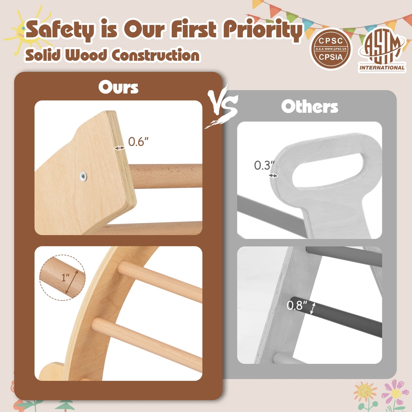Kids Climbing Arch with Cushion Montessori Arch Climber/Rocker for Toddlers, Coffee Climbers & Slides at Gallery Canada