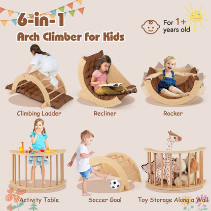 Kids Climbing Arch with Cushion Montessori Arch Climber/Rocker for Toddlers, Coffee Climbers & Slides at Gallery Canada
