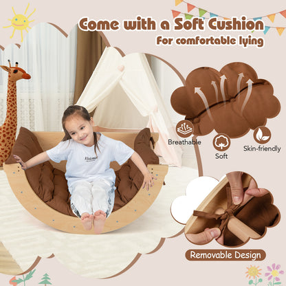 Kids Climbing Arch with Cushion Montessori Arch Climber/Rocker for Toddlers, Coffee Climbers & Slides at Gallery Canada