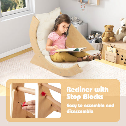 Kids Climbing Arch with Cushion Montessori Arch Climber/Rocker for Toddlers, Beige Climbers & Slides at Gallery Canada