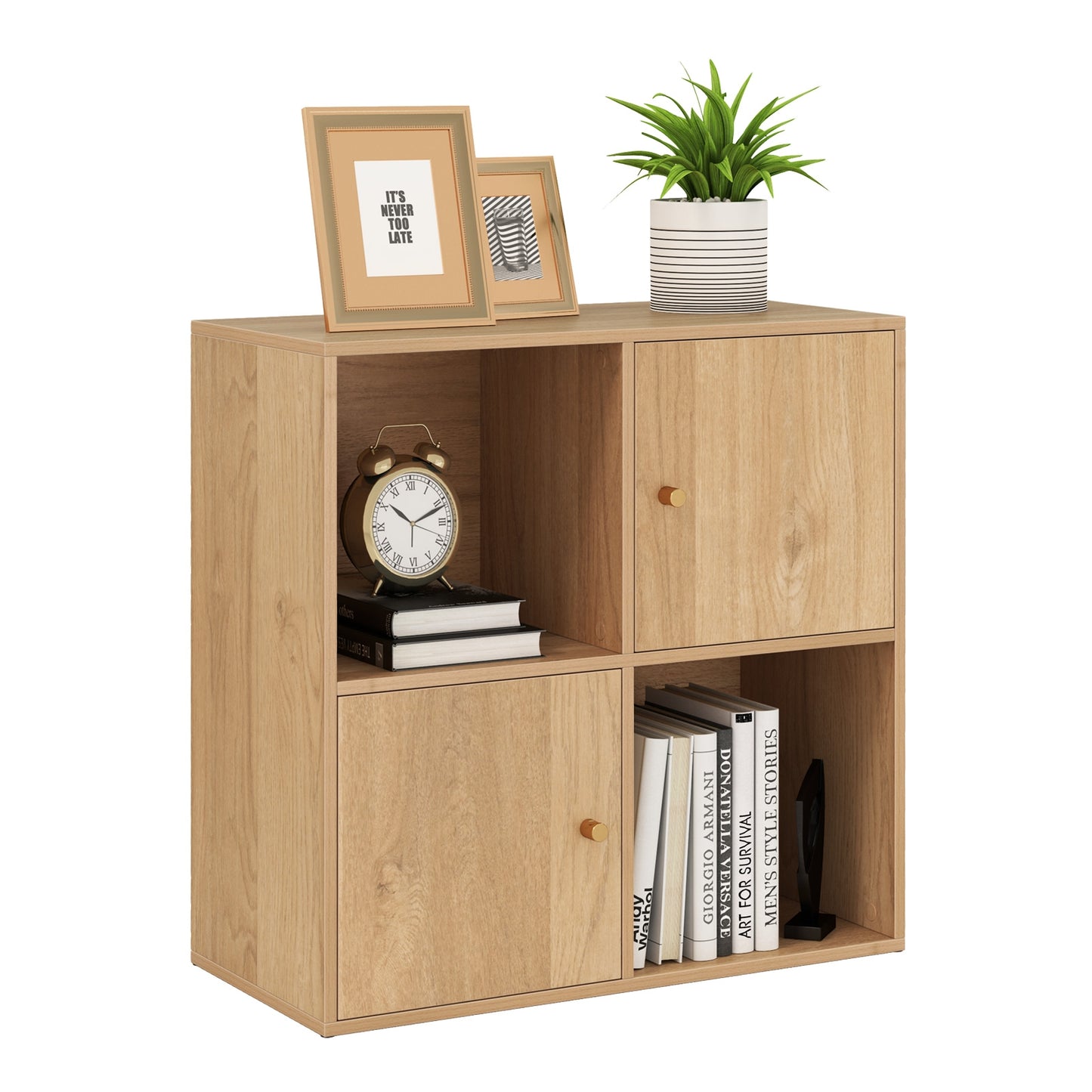 4-Cube Bookcase, 3-Tier Bookshelf, Natural Bookcases at Gallery Canada