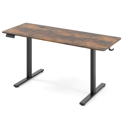 Electric Standing Desk, 3 Memory Heights, Brown Standing Desks at Gallery Canada