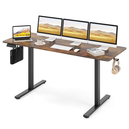 Electric Standing Desk, 3 Memory Heights, Brown Standing Desks at Gallery Canada