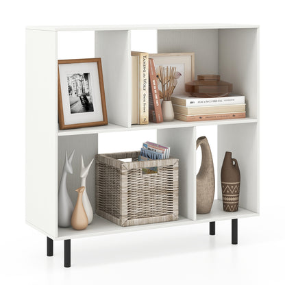 Open Shelf Bookcase, 4 Compartments, White Bookcases at Gallery Canada