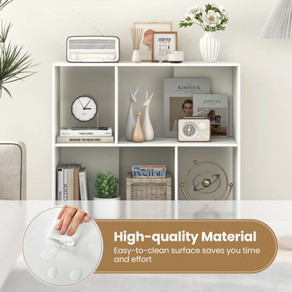 Open Shelf Bookcase, 4 Compartments, White Bookcases at Gallery Canada