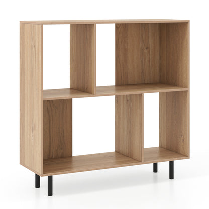 Open Shelf Bookcase, 4 Compartments, Natural Bookcases Natural at Gallery Canada