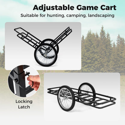 Double-Layer Deer Cart with 20 Inch Rubber Wheels, Black Camping at Gallery Canada