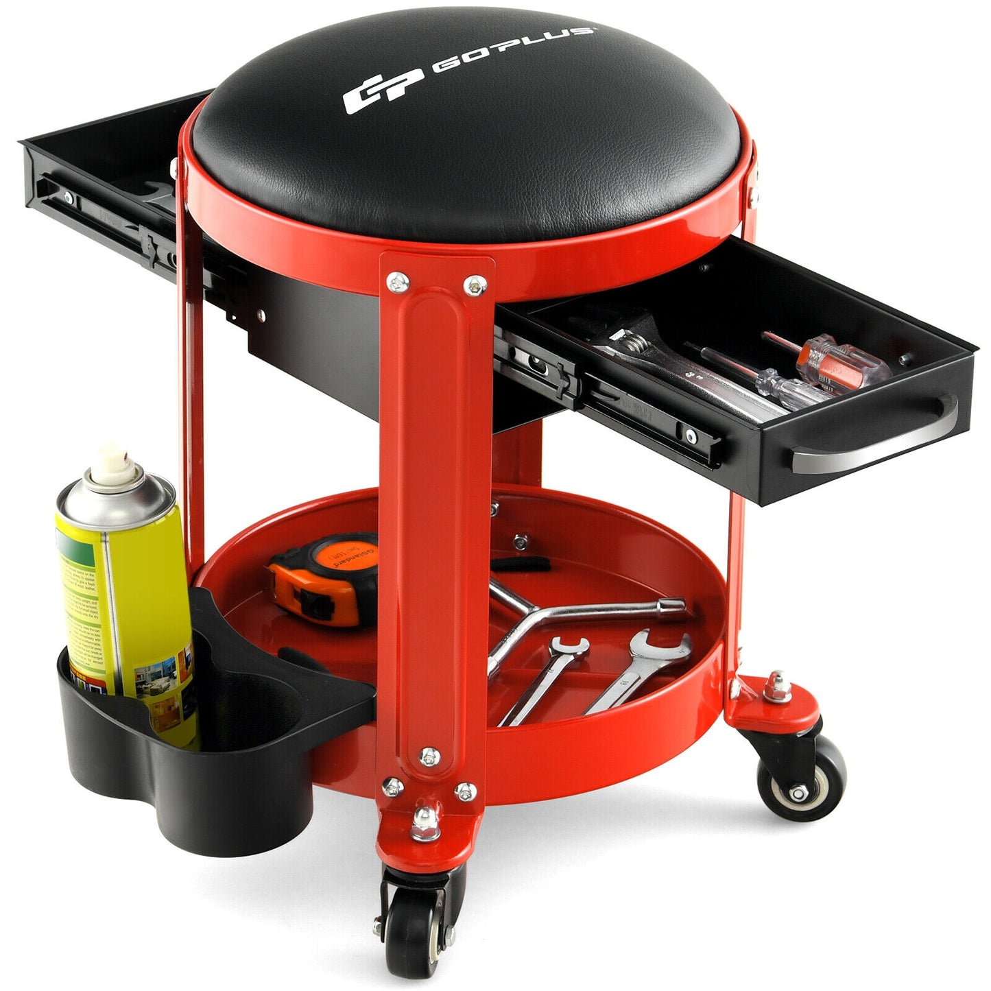 Rolling Mechanic Stool with Removable Padded Seat and Drawers Garages at Gallery Canada