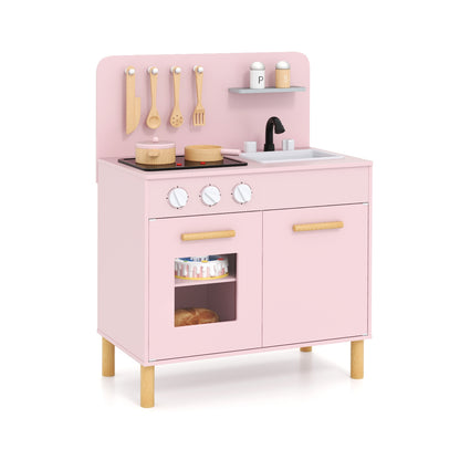 Kids Kitchen Playset With Cooking Accessories, Pink Play Kitchen Sets at Gallery Canada