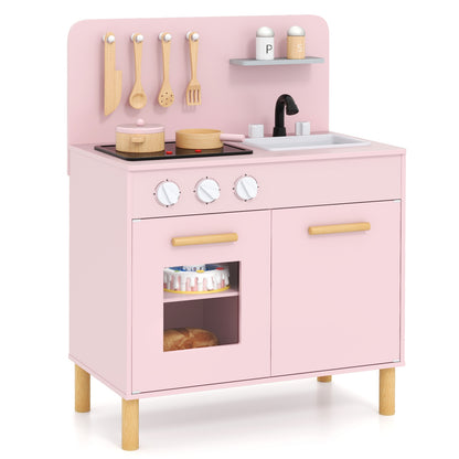 Kids Kitchen Playset With Cooking Accessories, Pink Play Kitchen Sets at Gallery Canada