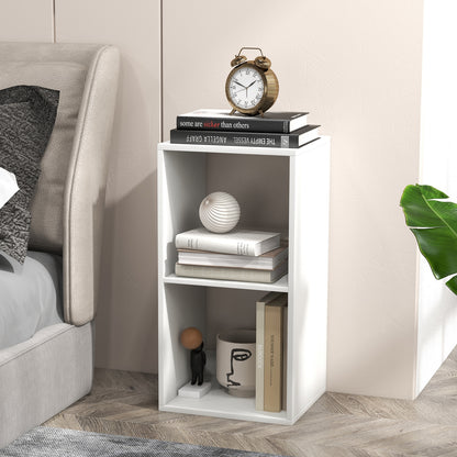 2 Cube Bookshelf with Back Guardrail for Living Room Bedroom, White Bookcases at Gallery Canada