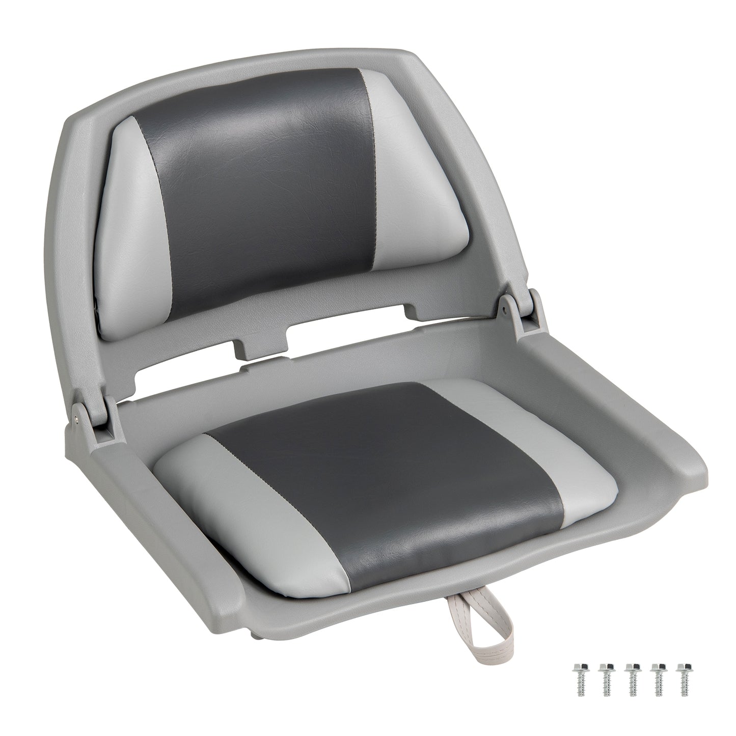 Boat Seat Folding Low Back Boat Chair with Marine-Grade PVC, White Water Sports White at Gallery Canada