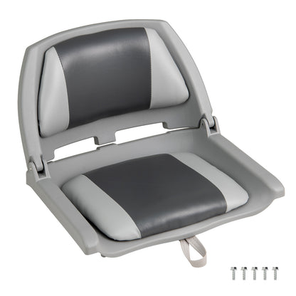 Boat Seat Folding Low Back Boat Chair with Marine-Grade PVC, White Water Sports White at Gallery Canada