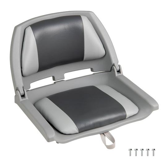 Boat Seat Folding Low Back Boat Chair with Marine-Grade PVC, White Water Sports White at Gallery Canada
