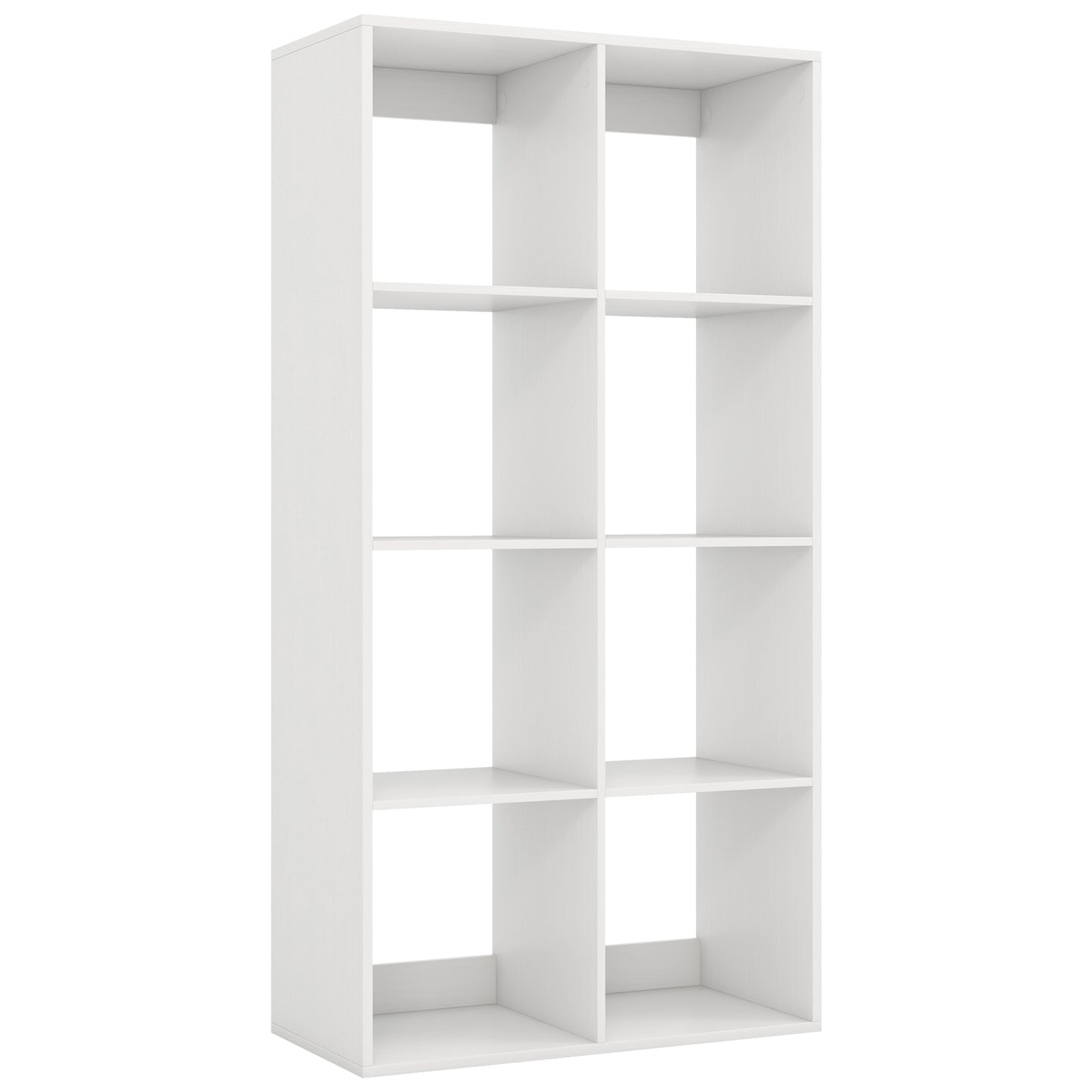 8 Cube Bookshelf With Back Guardrail, White Bookcases White at Gallery Canada