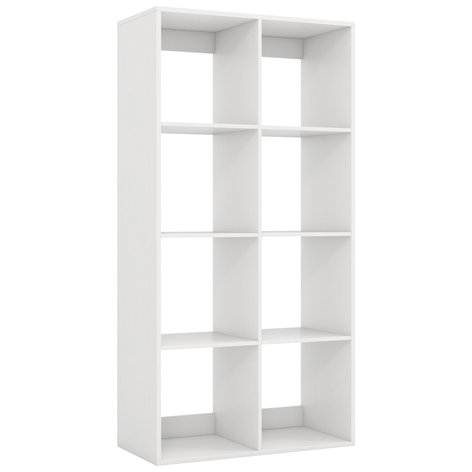 8 Cube Bookshelf with Back Guardrail for Living Room Bedroom, White Bookcases at Gallery Canada