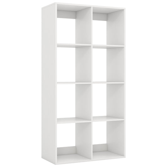 8 Cube Bookshelf With Back Guardrail, White Bookcases White at Gallery Canada