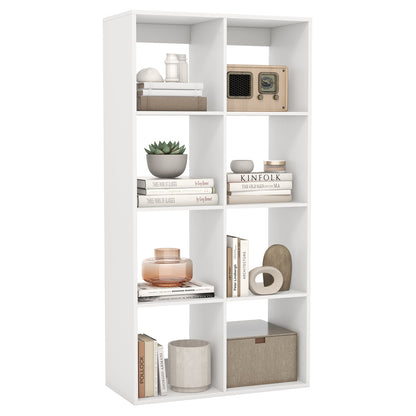 8 Cube Bookshelf with Back Guardrail for Living Room Bedroom, White Bookcases at Gallery Canada