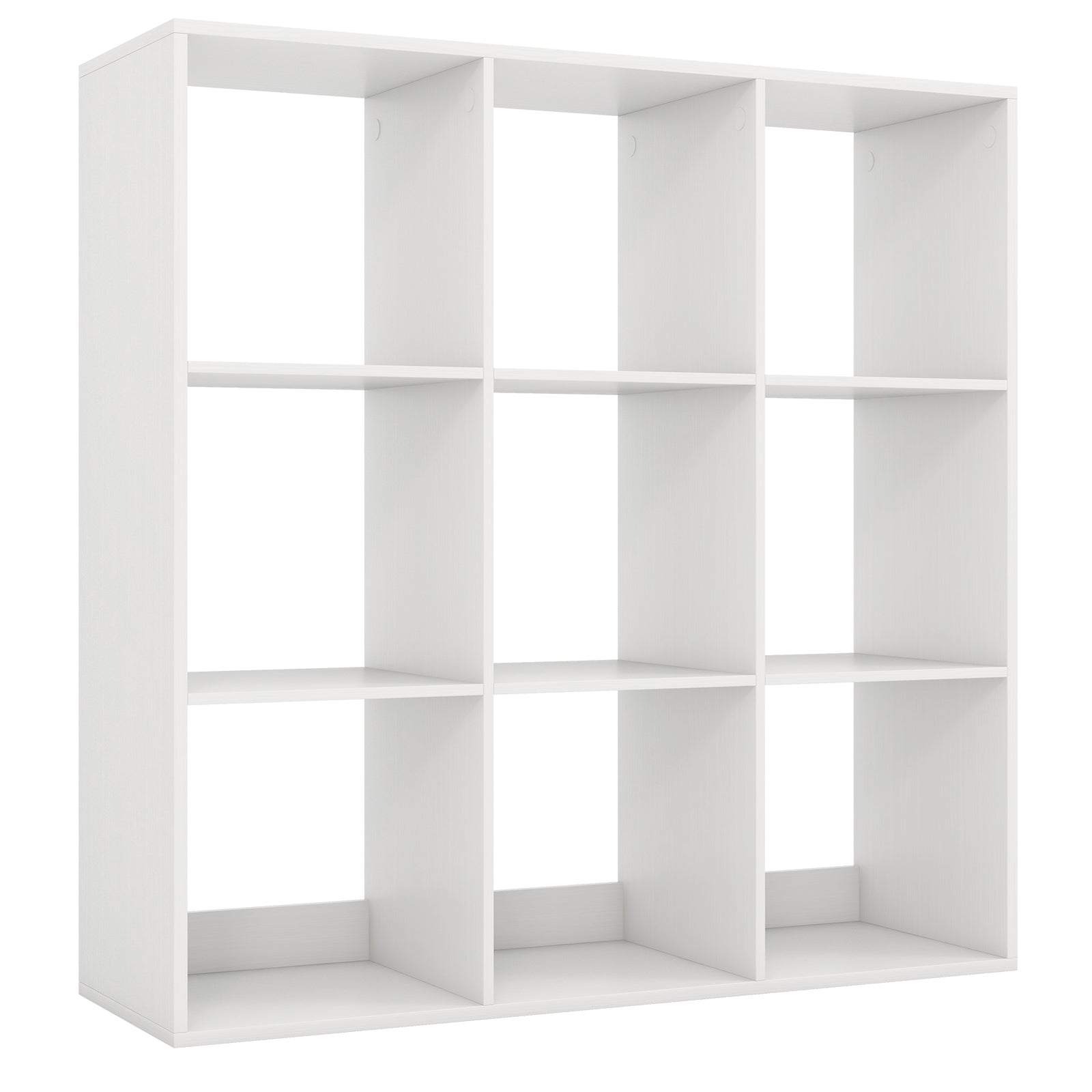 9 Cube Bookshelf with Back Guardrail for Living Room Bedroom, White Bookcases at Gallery Canada