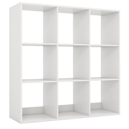 9 Cube Bookshelf with Back Guardrail for Living Room Bedroom, White Bookcases at Gallery Canada