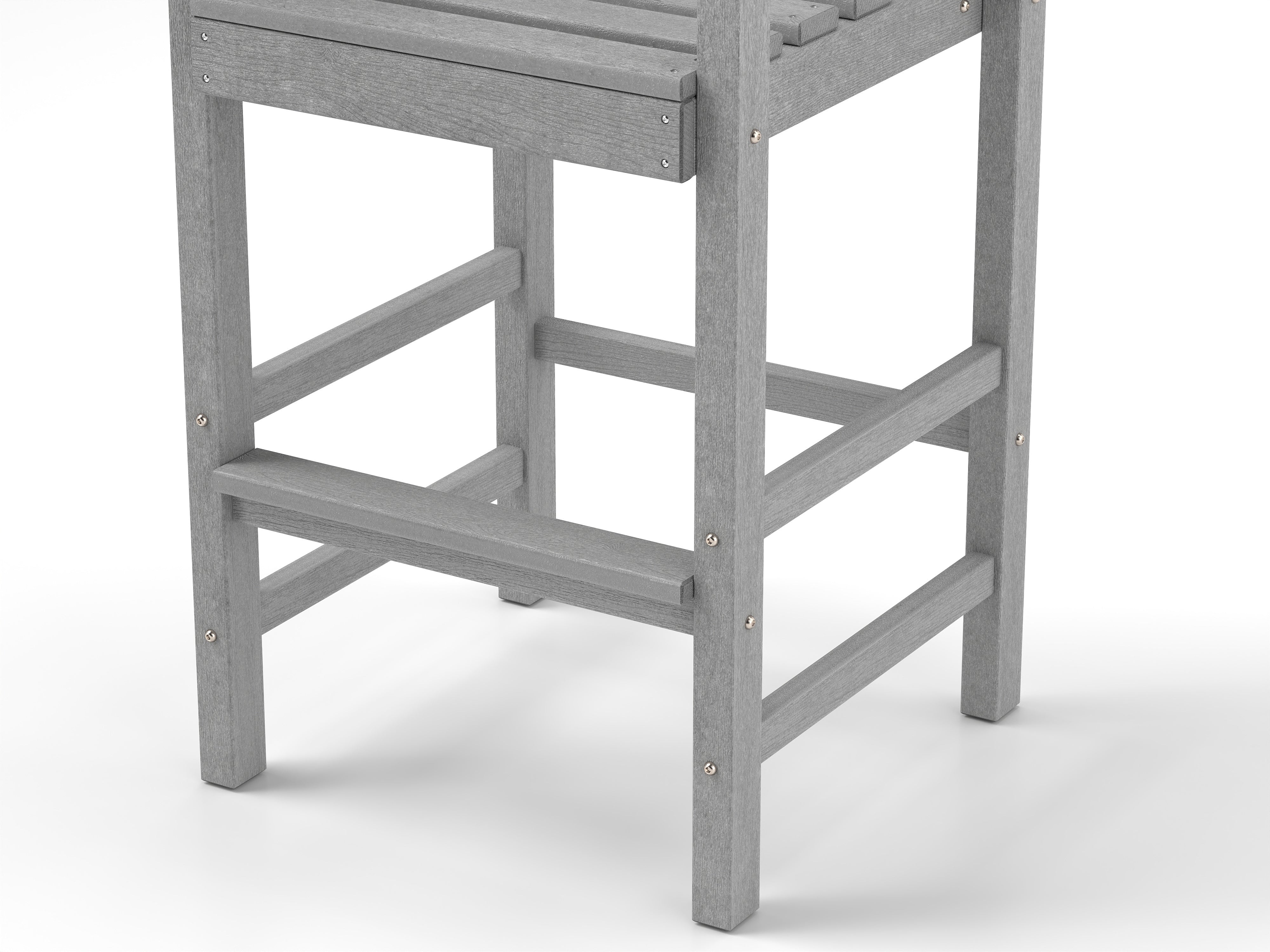 Patio HDPE Adirondack Bar Chairs Set of 2 with Wide Armrests, Gray Adirondack Chairs at Gallery Canada