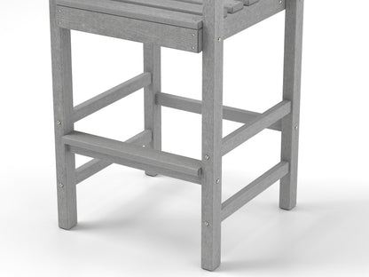 Patio HDPE Adirondack Bar Chairs Set of 2 with Wide Armrests, Gray Adirondack Chairs at Gallery Canada