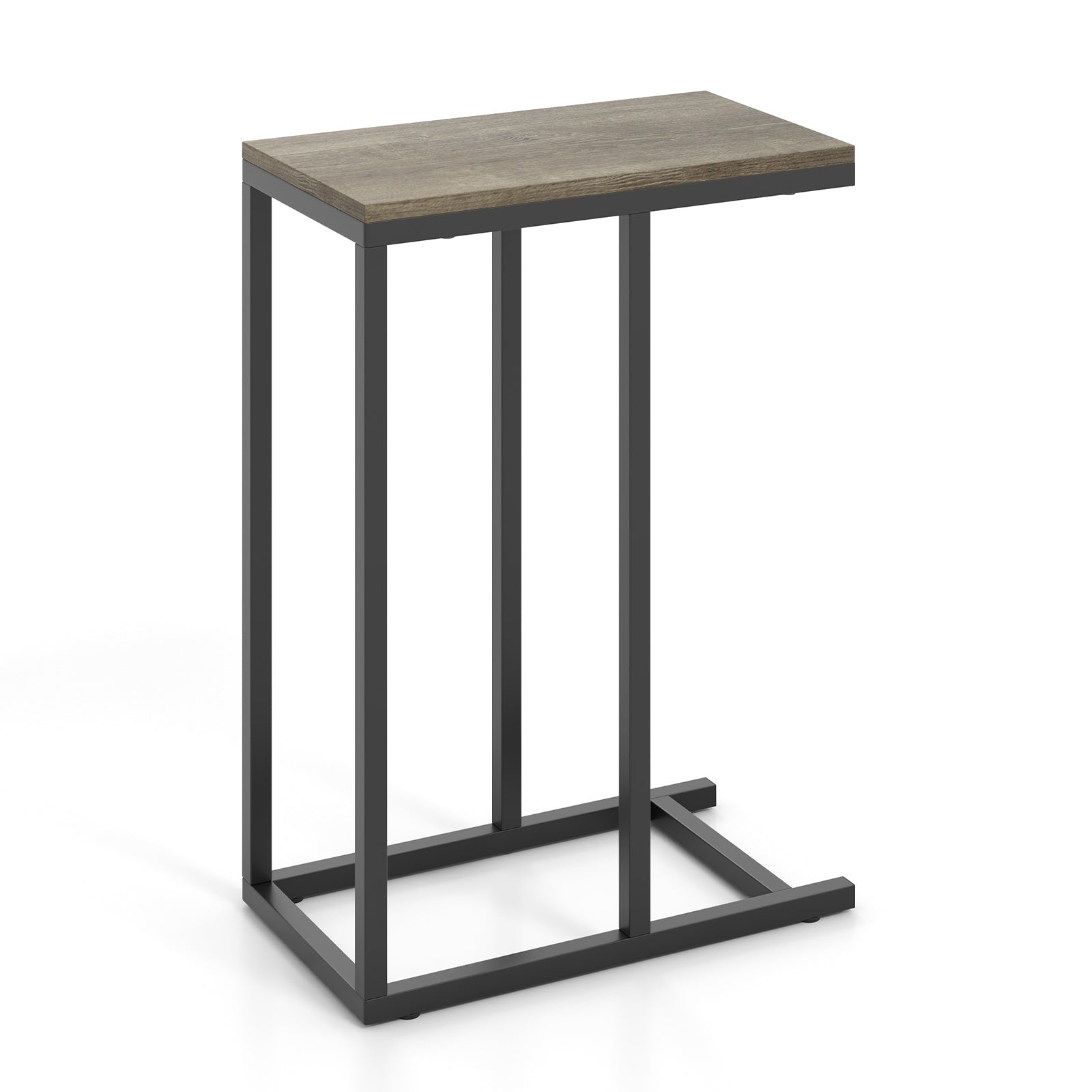 C-shaped Side Table with Heavy-duty Metal Frame, Oak End & Side Tables at Gallery Canada