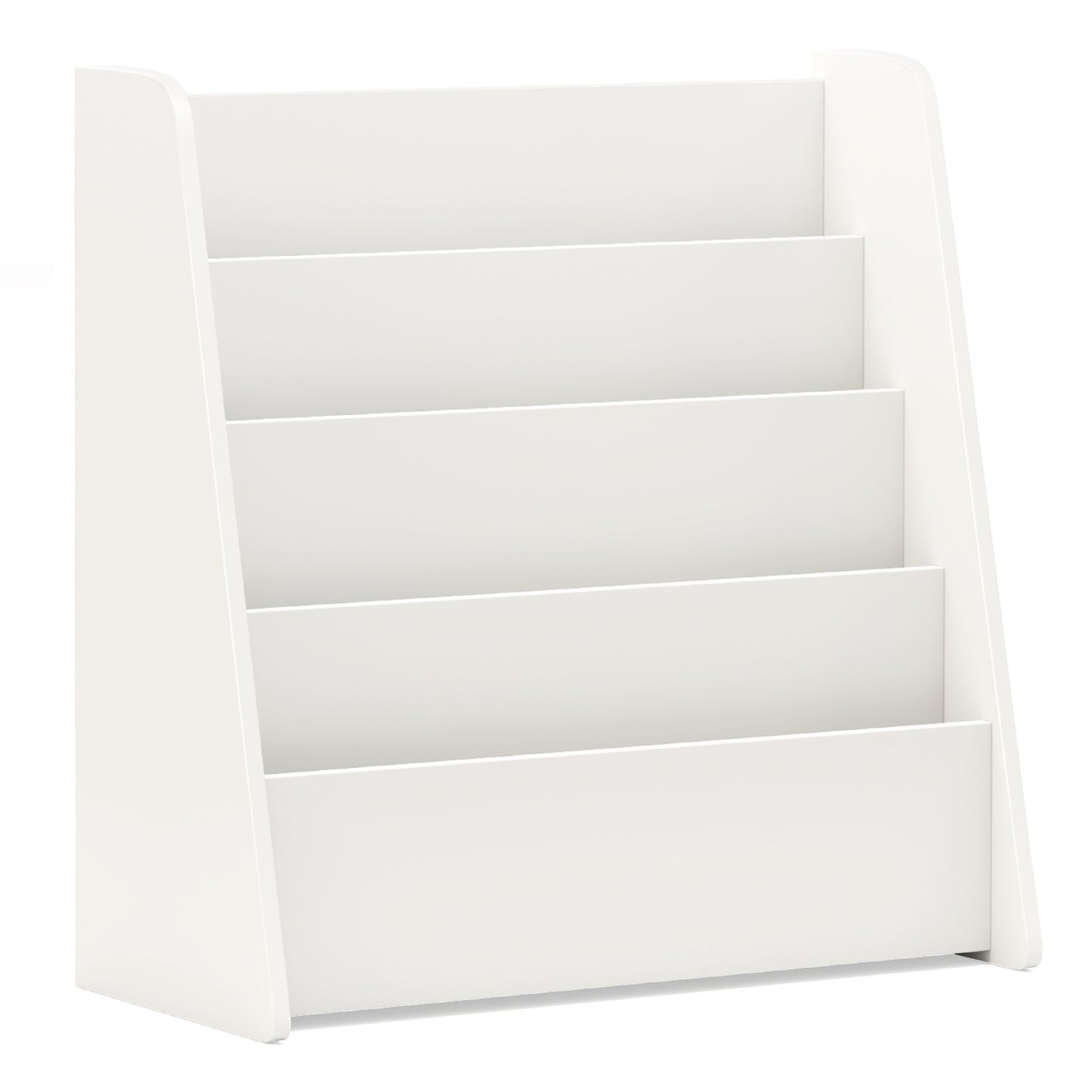 4-Tier Kids Bookshelf with Deep Compartments for Bedroom, White Kids Storage at Gallery Canada
