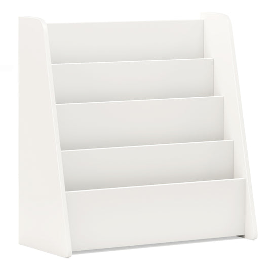 4-Tier Kids Bookshelf with Deep Compartments for Bedroom, White Kids Storage at Gallery Canada