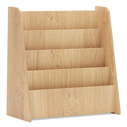 4-Tier Kids Bookshelf with Deep Compartments for Bedroom, Natural