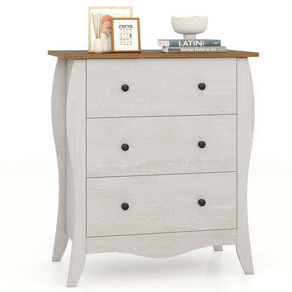 Dresser for Bedroom with 3 Folding Fabric Drawers and Anti-tipping Kit, Gray Nightstands Gray at Gallery Canada