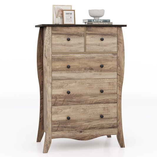 Closet Storage Organizer, 5 Fabric Drawers, Anti-Tipping Kit, Brown Nightstands Brown at Gallery Canada