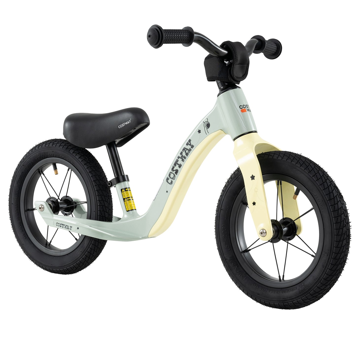 12-Inch Balance Bike with Adjustable Seat and Rotatable Handlebar for Over 36 Months Old, Green Balance Bikes Green at Gallery Canada
