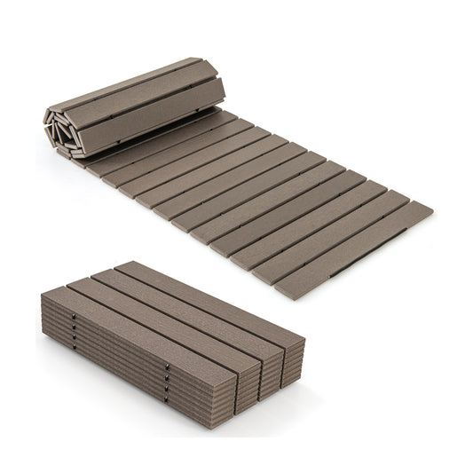 8 Ft Outdoor Garden Pathway Patio Roll Out Straight Walkways with Metal Wire Connection-M Outdoor Decor Gray at Gallery Canada