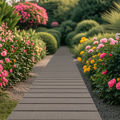 8 Ft Outdoor Garden Pathway Patio Roll Out Walkway, Metal Wire Connection