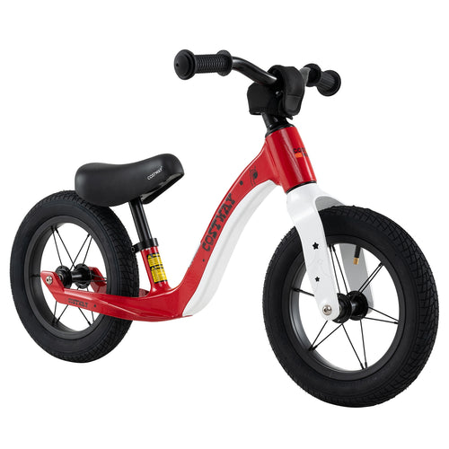 12-Inch Balance Bike, Adjustable Seat, Rotatable Handlebar, Red