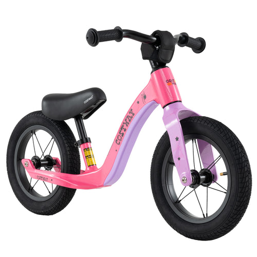 12-Inch Balance Bike, Adjustable Seat, Rotatable Handlebar, Pink