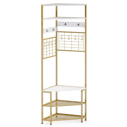 5-Tier Corner Hall Tree, Shoe Storage Bench, White Coat Racks & Hall Trees at Gallery Canada