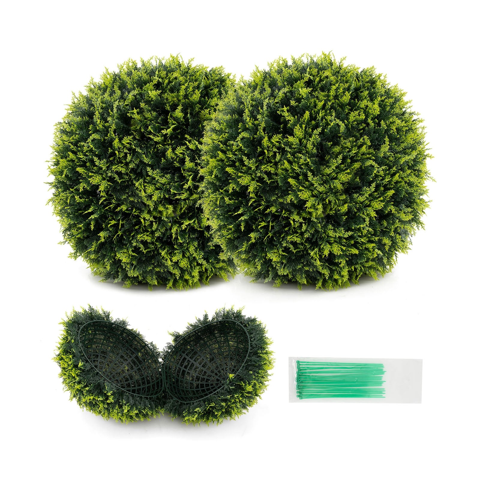 2 Pieces 18/22 Inches Indoor Outdoor Faux Decorative Balls for Patio Garden Front Door Balcony and Backyard-M Faux Plants at Gallery Canada