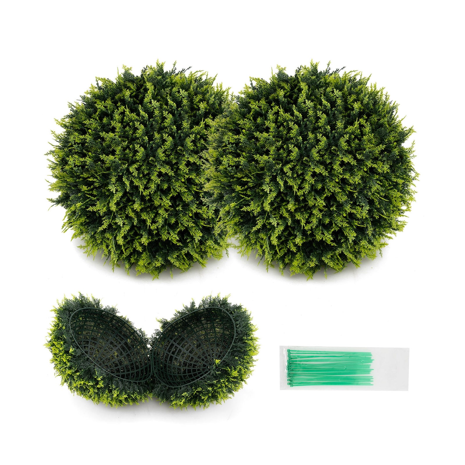 2 Pieces 18/22 Inches Indoor Outdoor Faux Decorative Balls for Patio Garden Front Door Balcony and Backyard-S Faux Plants at Gallery Canada