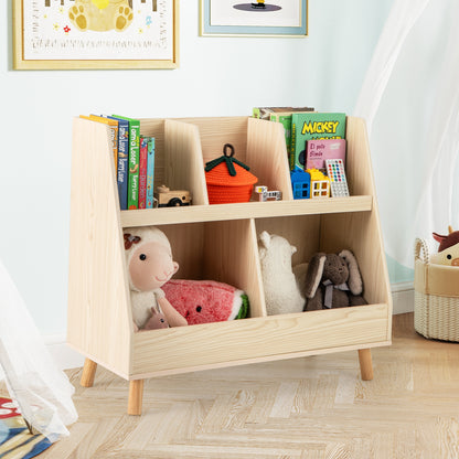 5-Cube Kids Bookshelf Toy Organizer, Oak Bookcases at Gallery Canada