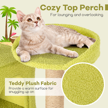 71 Inch Cat Tree Multi-Level Aesthetic Beach-Themed Kitten Tower-Colorful, Multicolor Cat Trees Condos & Scratchers at Gallery Canada