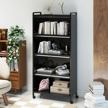 5-Tier Kitchen Pantry Storage Cabinet with Flip-Up Doors, Black Sideboards Cabinets & Buffets at Gallery Canada