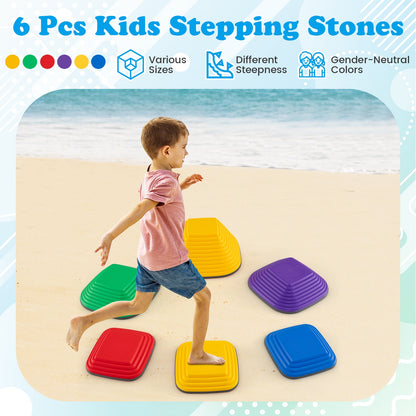 6 Pieces Kids Stepping Stone Square Balance Blocks, Multicolor Toy Sports at Gallery Canada